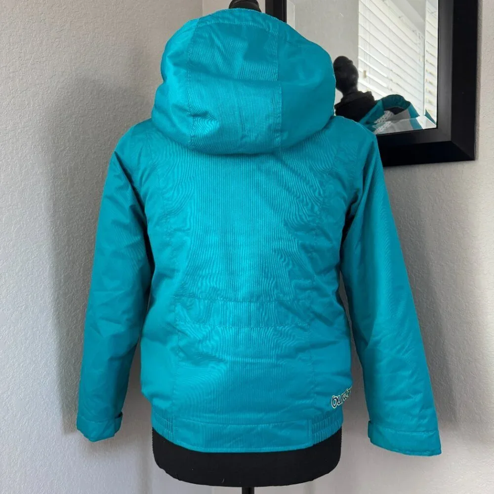 Girls BURTON Dryride MD Teal Ski Snowboard Hooded Jacket Small